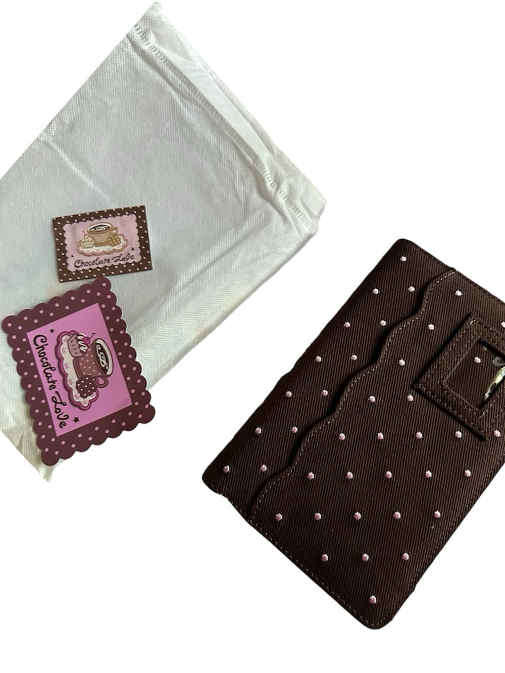 Chocolate-Love Brown Polka Dot Card Holder by Chocolate-Love